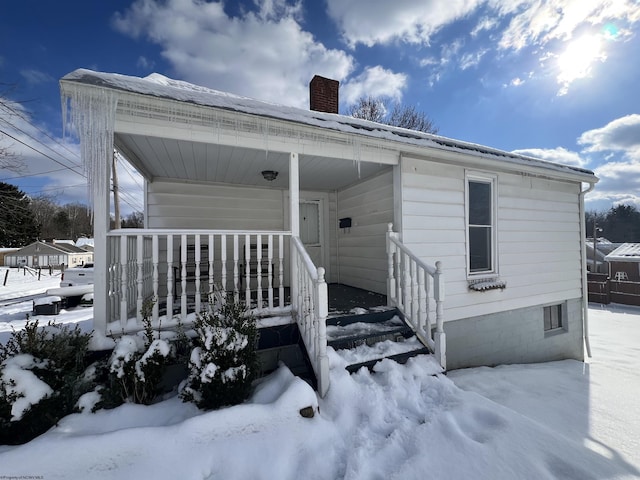 exterior space with covered porch