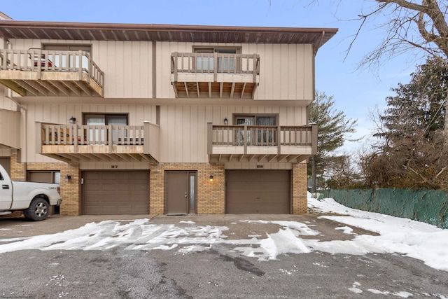 view of property featuring a garage