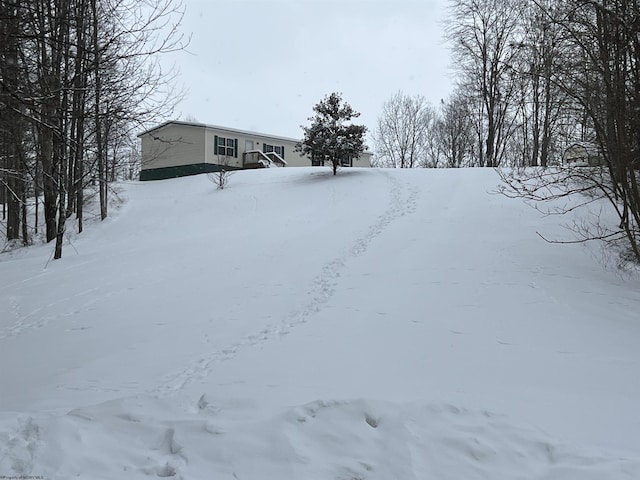 view of snowy yard