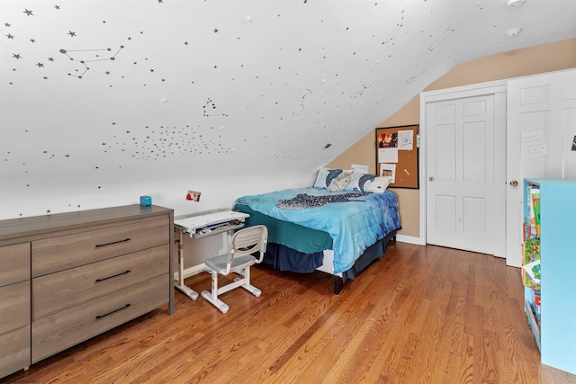 bedroom featuring hardwood / wood-style flooring