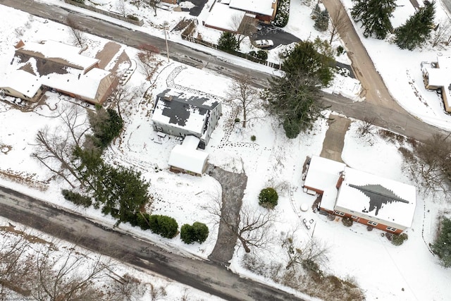 view of snowy aerial view