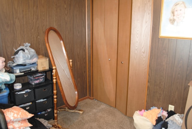 9412 Morgantown Pike, Philippi, WV 26416 - carpeted bedroom featuring wood walls