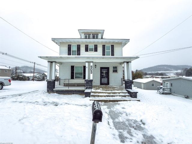 view of front facade with covered porch