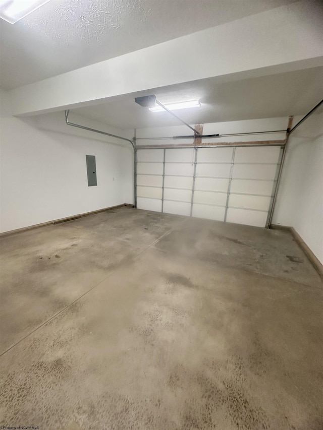 garage with electric panel