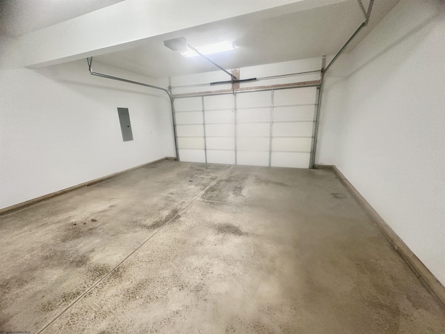 garage with electric panel