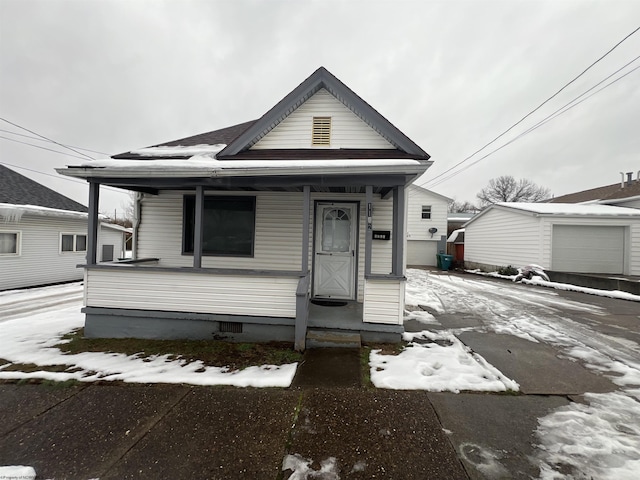 bungalow-style home featuring a porch