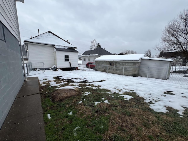 view of snowy yard