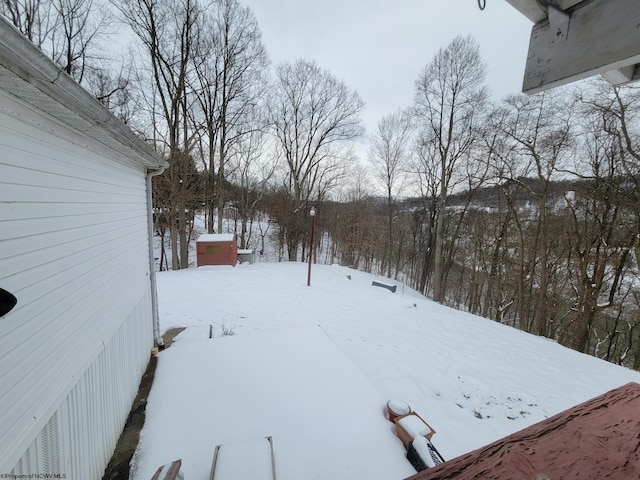 view of snowy yard