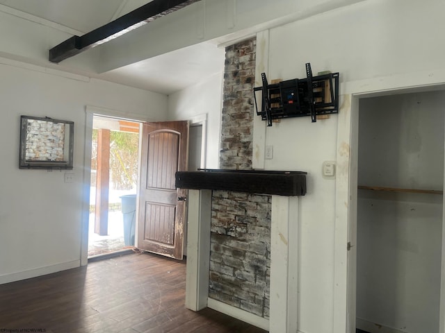 interior space featuring dark hardwood / wood-style floors