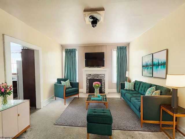 view of carpeted living room