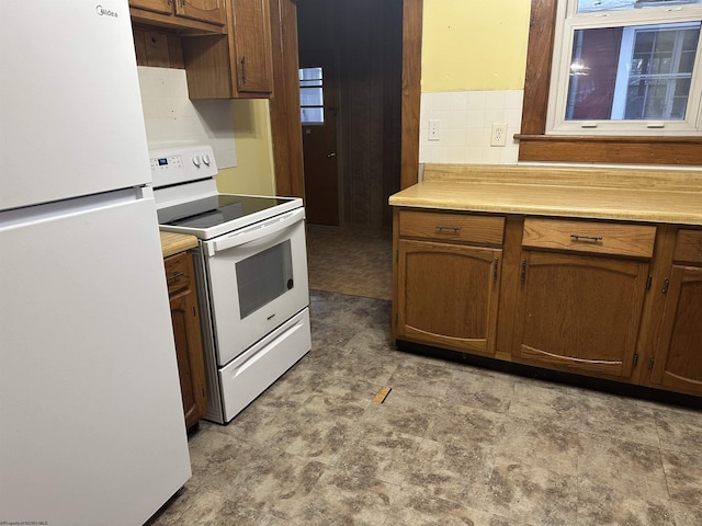 kitchen with white appliances