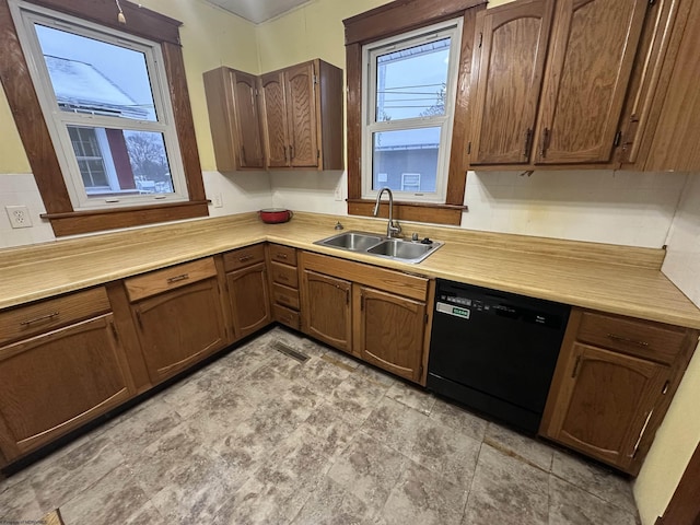 kitchen featuring dishwasher and sink