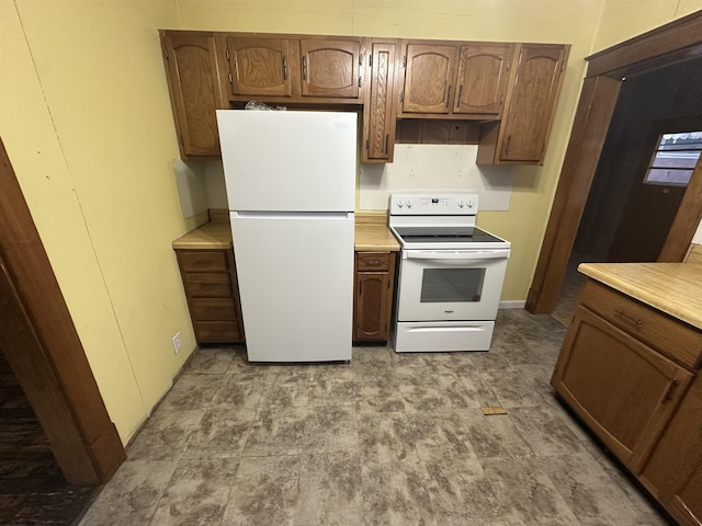 kitchen featuring white appliances