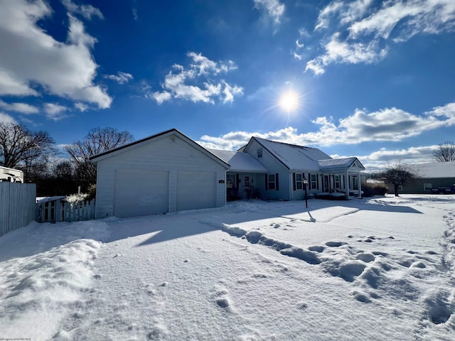 view of front of home featuring a garage