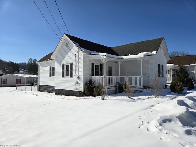 exterior space with a porch