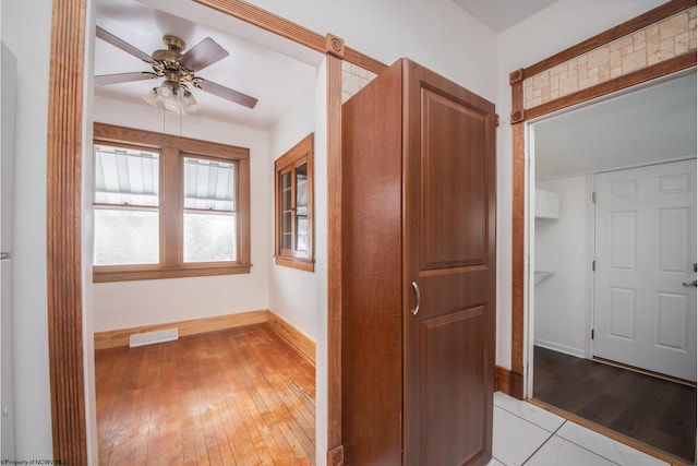 hallway featuring light hardwood / wood-style floors