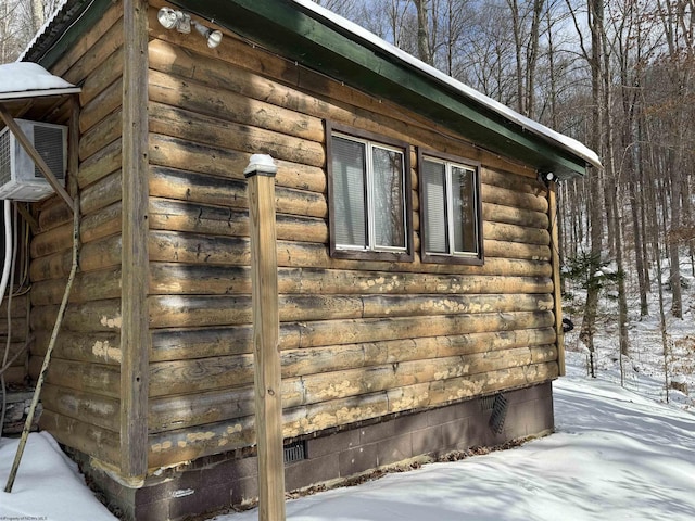 view of snowy exterior