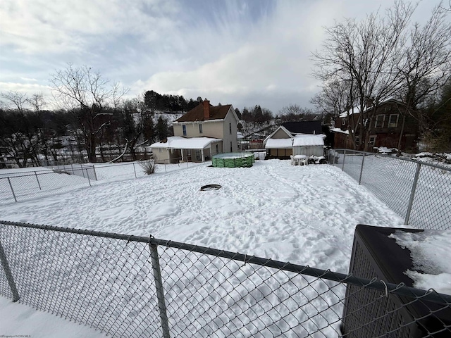 view of snowy yard