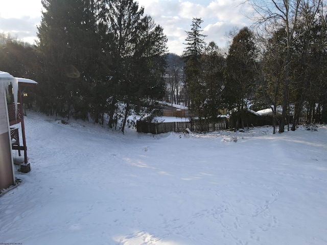 view of snowy yard