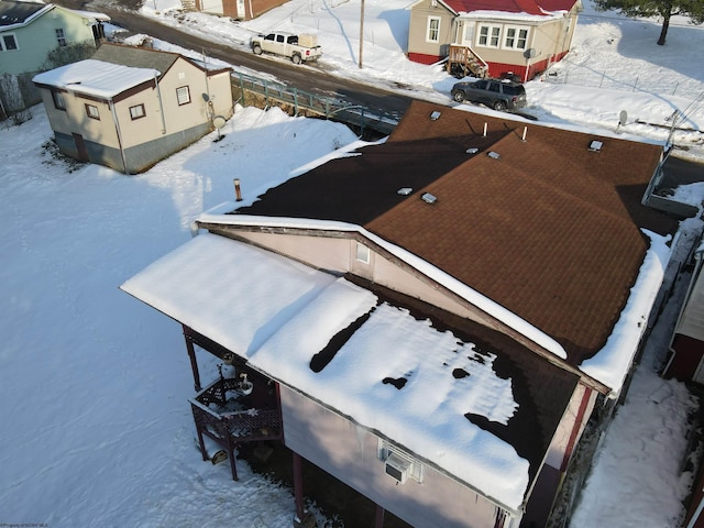 view of snowy aerial view