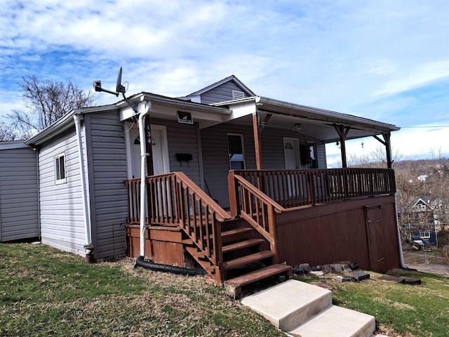 view of front of home with a porch