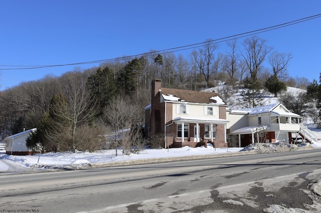 view of front of property with covered porch