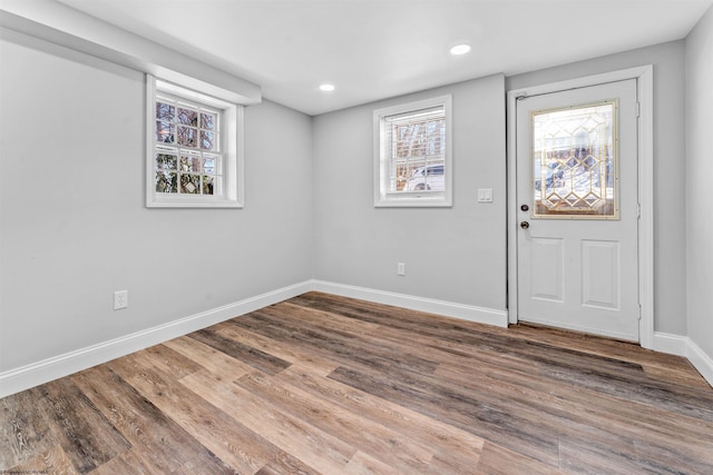 foyer featuring hardwood / wood-style floors