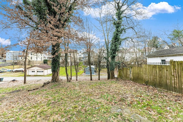 view of yard with a water view