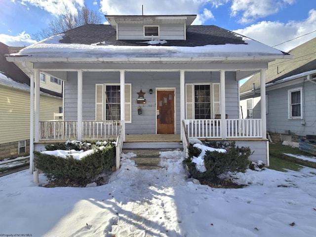 bungalow-style house with covered porch