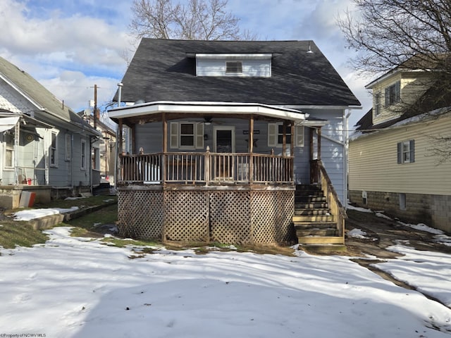 bungalow-style house featuring a porch