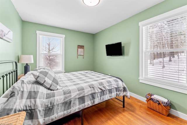 bedroom featuring hardwood / wood-style floors