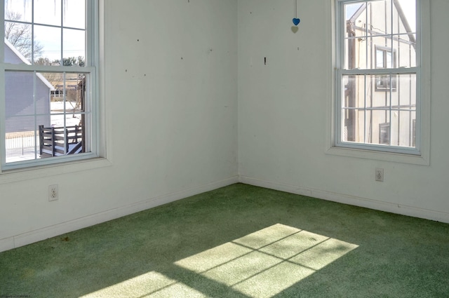 view of carpeted empty room