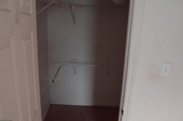 view of walk in closet