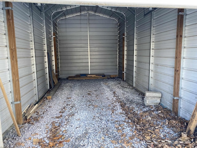 garage with a carport