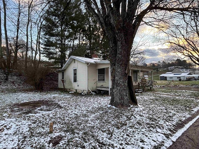 view of front of home featuring covered porch