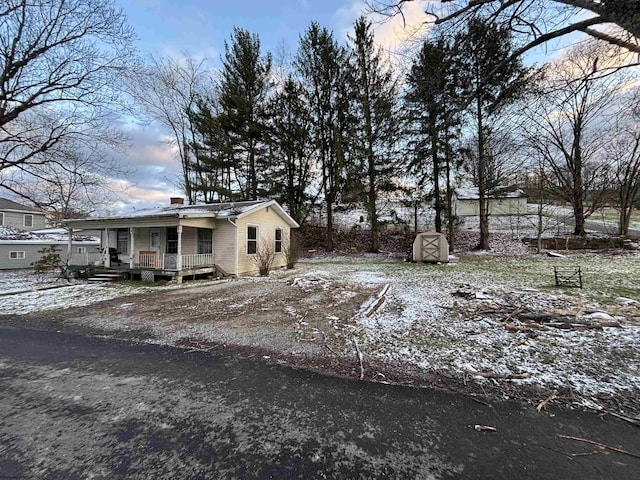 exterior space with a porch