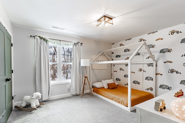 bedroom featuring carpet floors