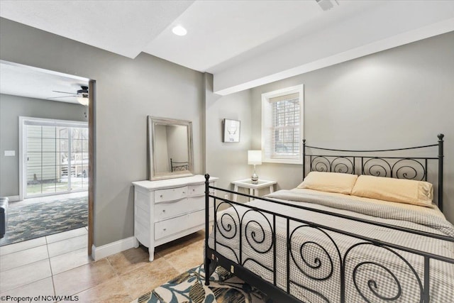 view of tiled bedroom