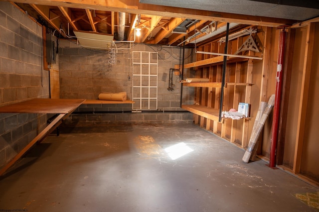 view of basement