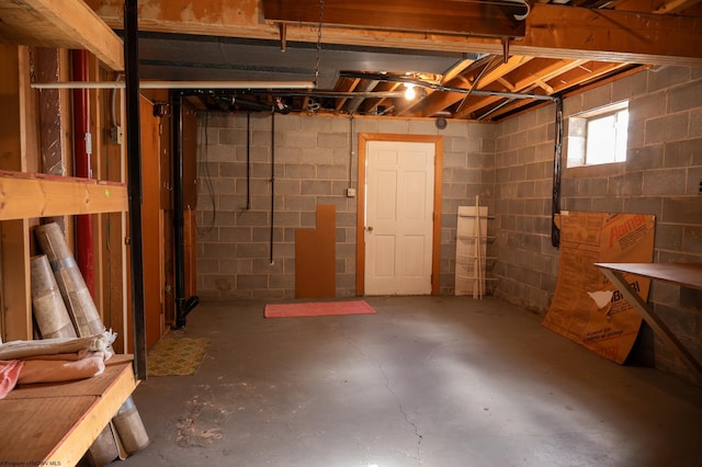 view of basement