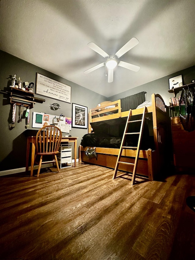 bedroom featuring wood-type flooring