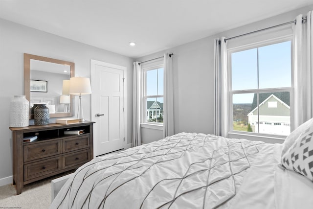 view of carpeted bedroom