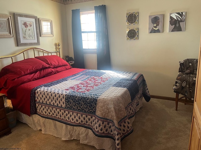 view of carpeted bedroom