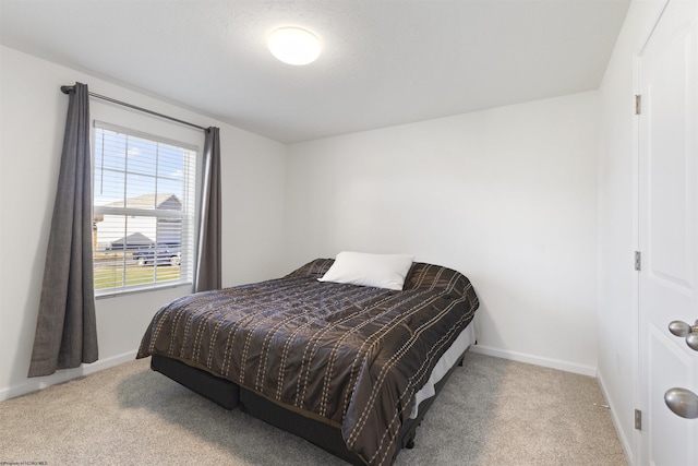 bedroom featuring carpet