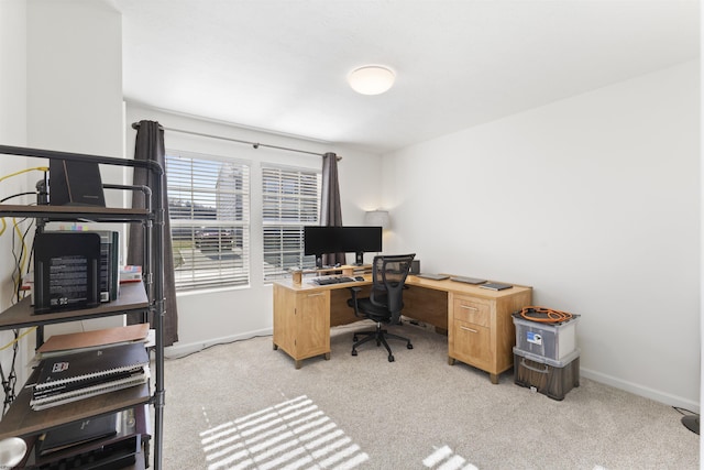 view of carpeted office