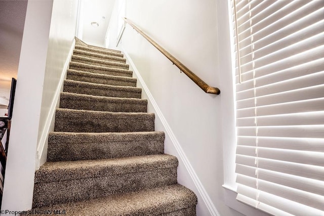 view of stairway