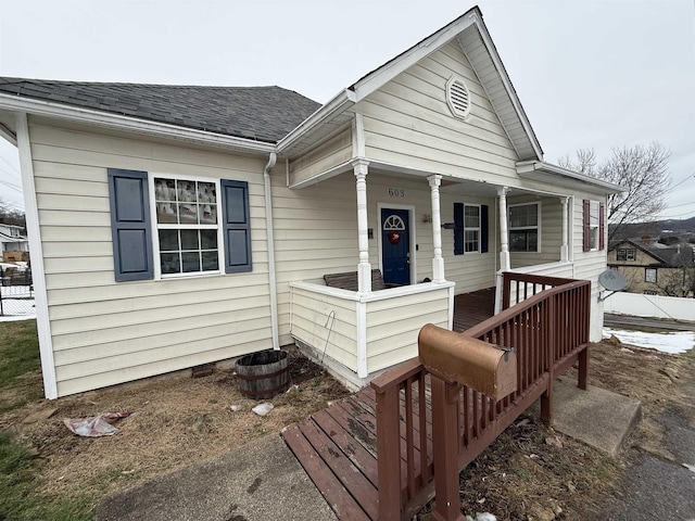 bungalow-style home featuring a porch