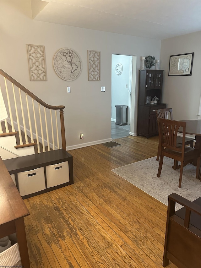 interior space featuring hardwood / wood-style flooring