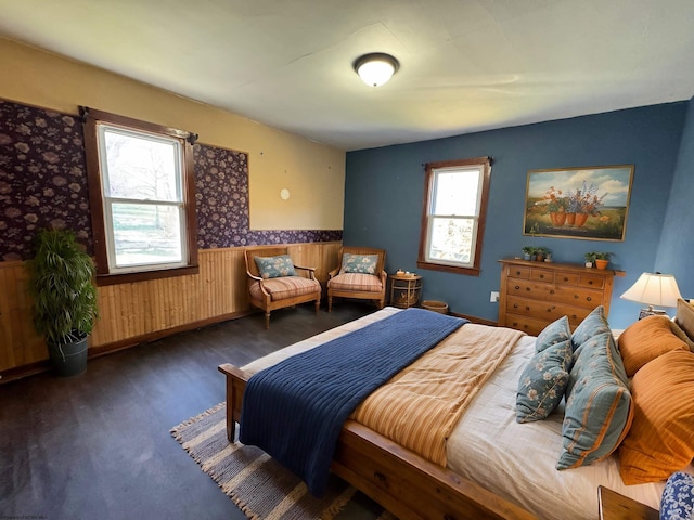 bedroom featuring dark wood-type flooring