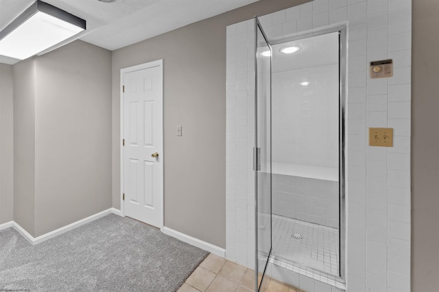 bathroom with tile patterned flooring